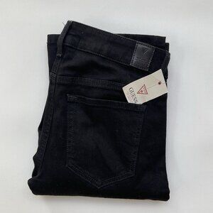 Guess Women’s Mid Rise Boot Cut Jeans In Black Denim Size 27